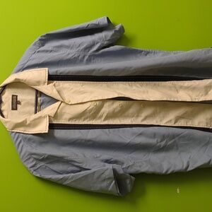 Denver Hayes Blue and Cream Button-Down Shirt